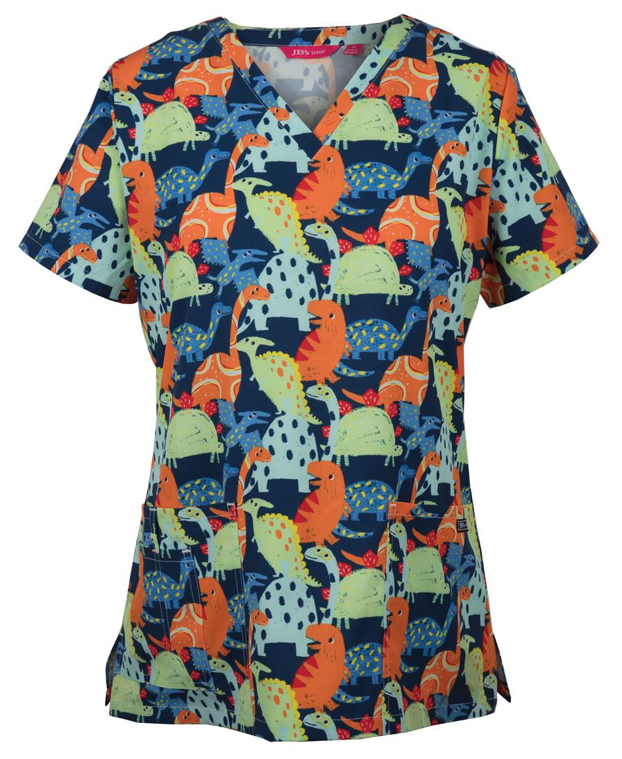Jb’s Ladies Scrub top printed