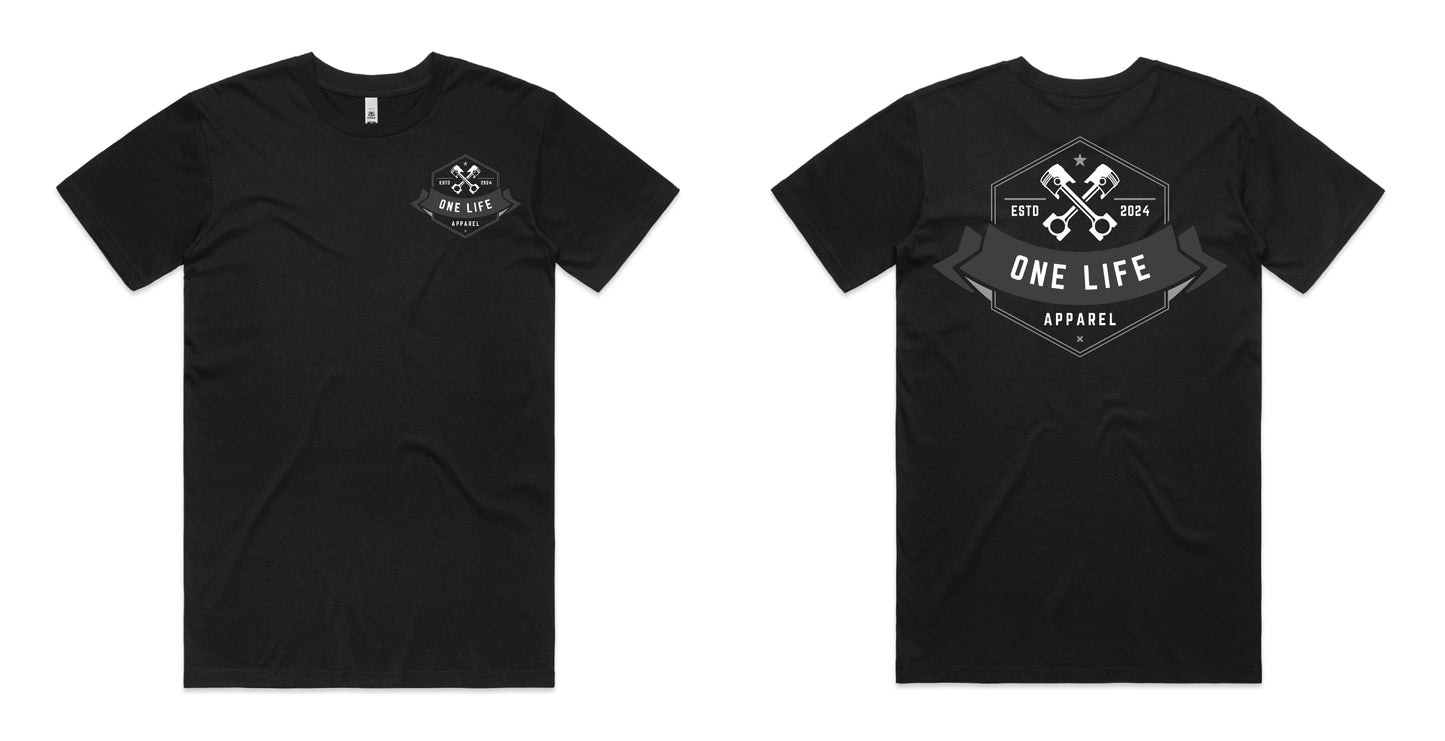 One Life Tee with pistons