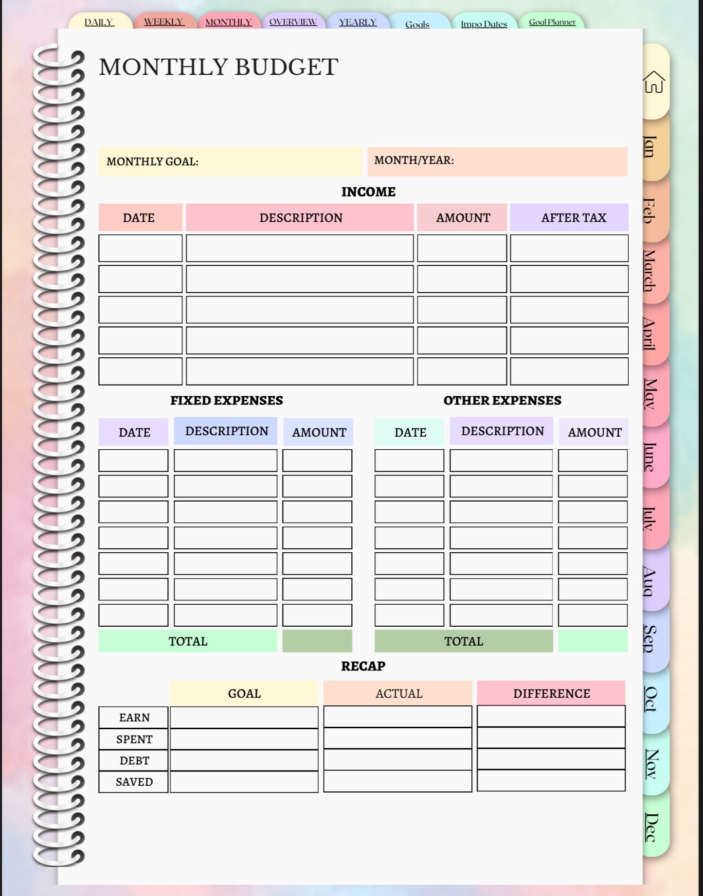 Digital Download 2024 Life Planner